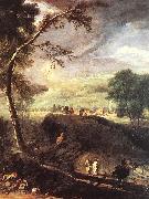Landscape with River and Figures (detail) RICCI, Marco